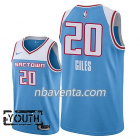 Camiseta Niños Sacramento Kings Harry Giles 20 2018-19 Nike City Edition Azul Swingman